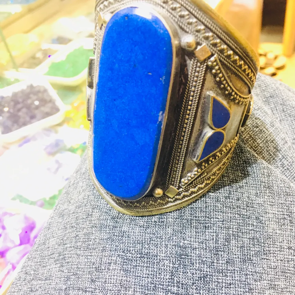 Beautiful lapis lazuli Afghan handcuff , Afghan jewellery.. free delivery, payment through PayPal.. . Övrigt.