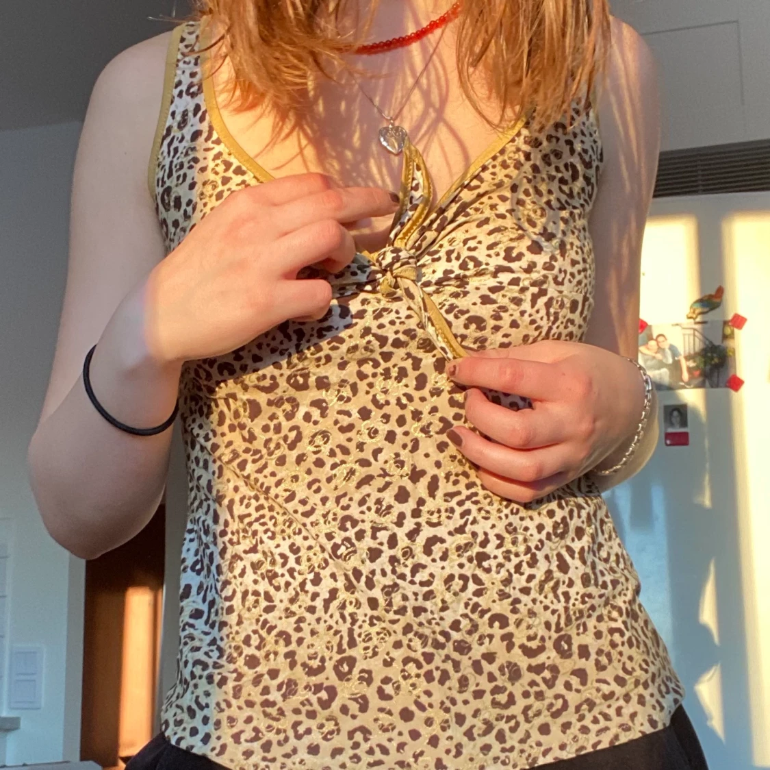 Leopardmönstrat linne - 91