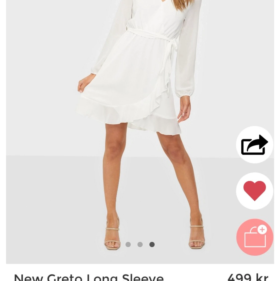 Vit klänning från Nelly - 90