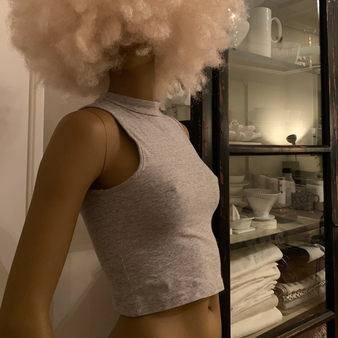 Grått turtleneck linne  - 91