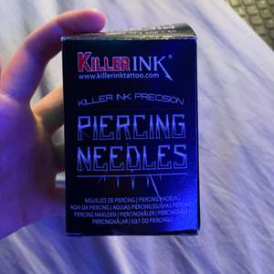 50 pack 6G piercingnålar från killer ink. Köpte fel storlek hehe