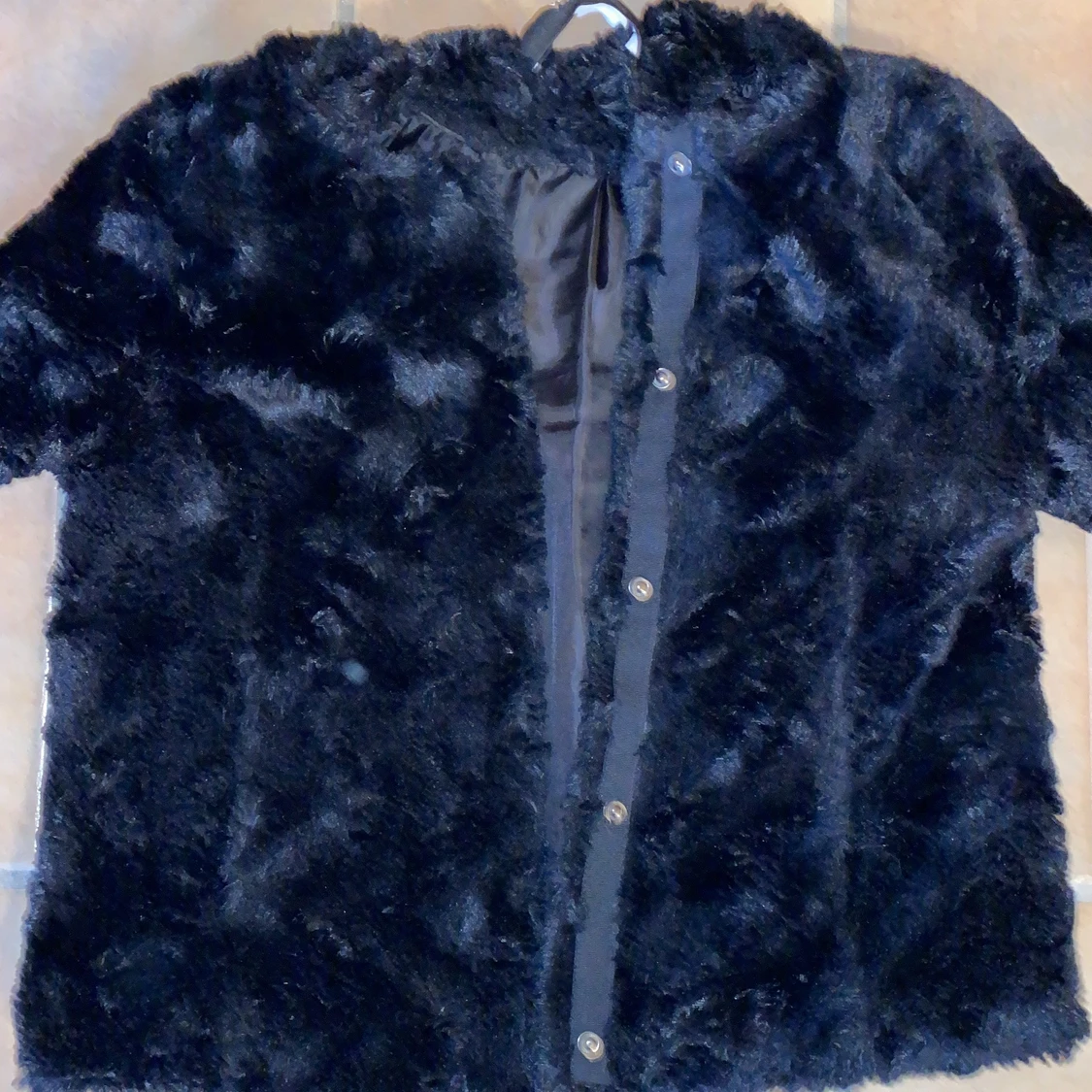 Svart päls jacka - 91