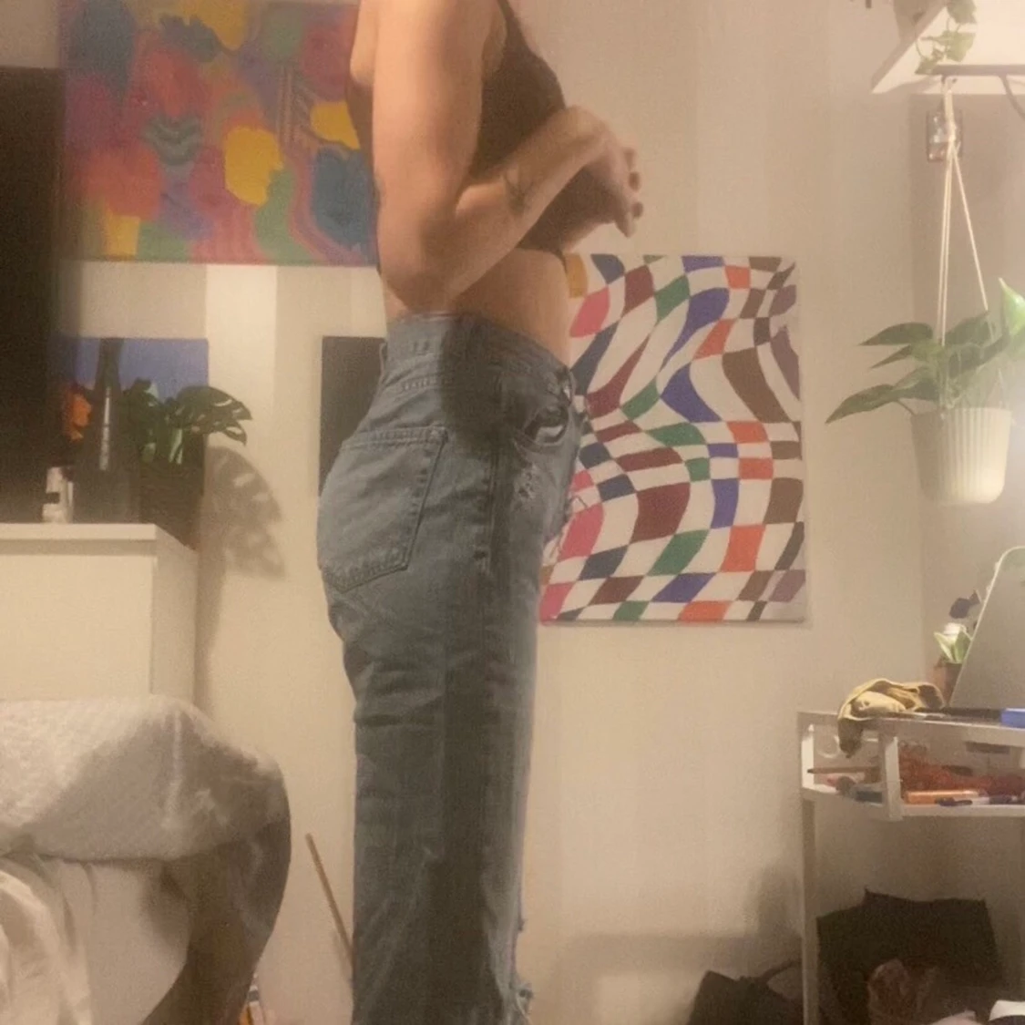 Vida jeans med slitningar  - 91