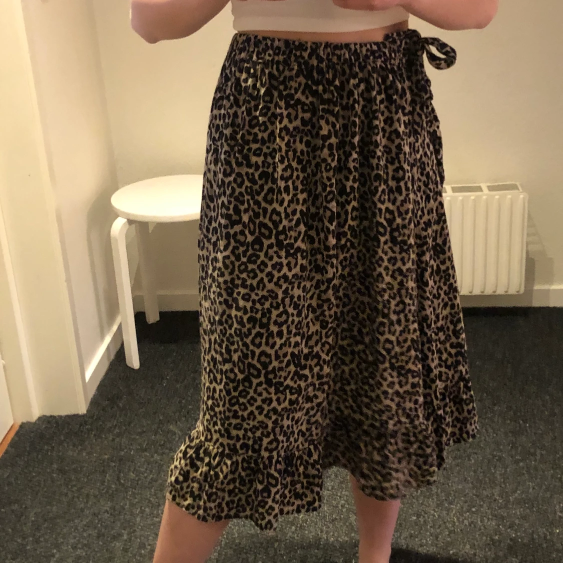 Leopardmönstrad långkjol