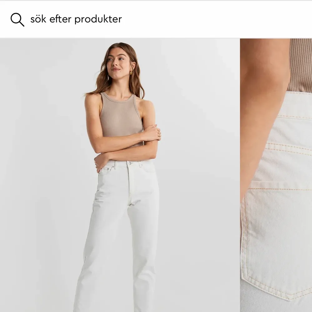 Superfina trendiga jeans från ginatricot. Superfina men tyvärr för små för mig, endast använda en gång! Frakt intränat i pris💞💞. Jeans & Byxor.
