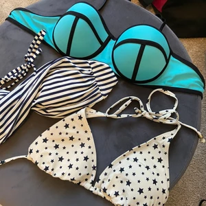 Olika bikini toppar - Säljer dessa bikinitoppar eftersom jag typ aldrig använt dom, bara testat, alla för 150 eller 65kr/styck💗
