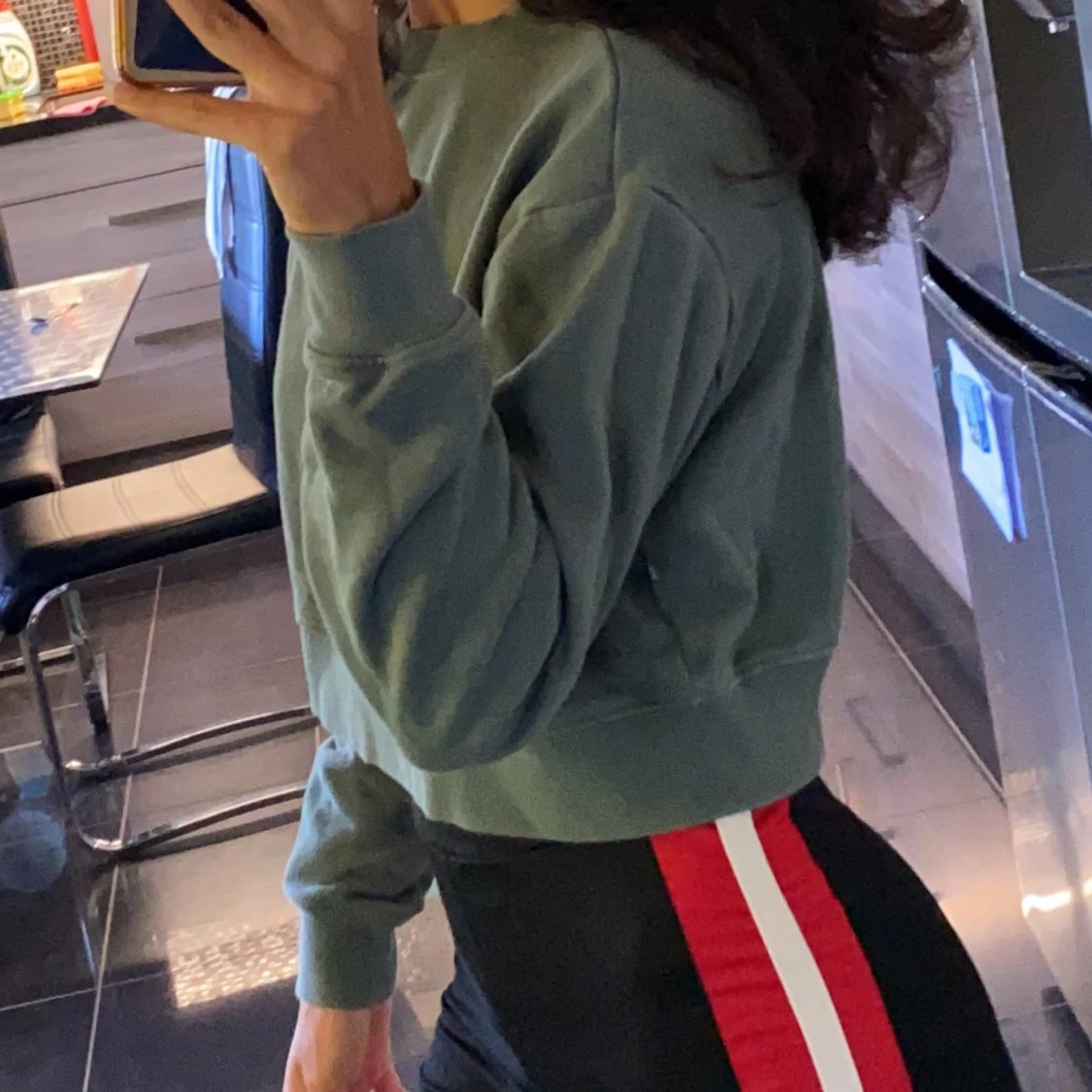 Mörkgrön tjocktröja - 90