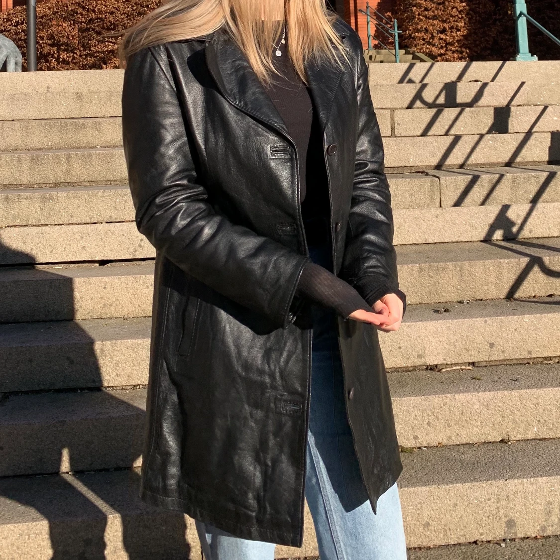 Skinnkappa i äkta läder