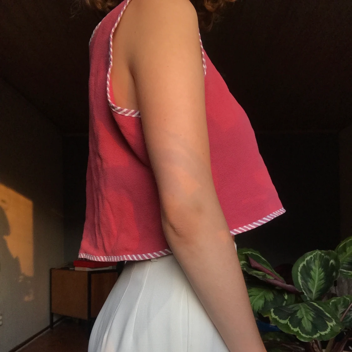 Rosa oversized secondhand-linne - 90