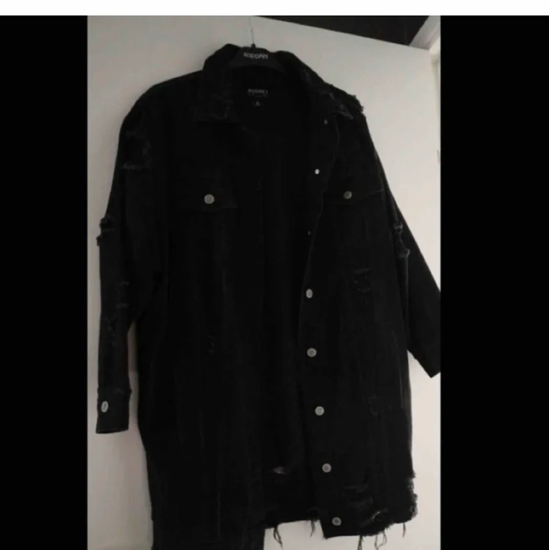 Lång oversized jeansjacka 