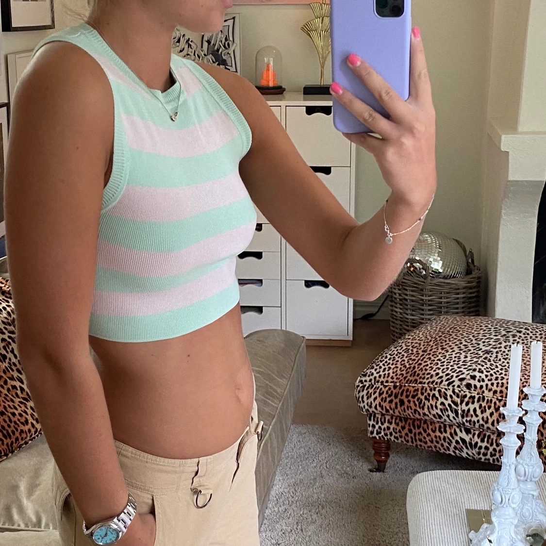 stickad croptop - 91