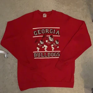 Vintage sweatshirt  - Säljer denna röda vintage sweatshirt, strl XL men skulle säga att den sitter som en L ;) köpt här på Plick men kommer tyvärr inte till användning. Priset + frakt 😙
