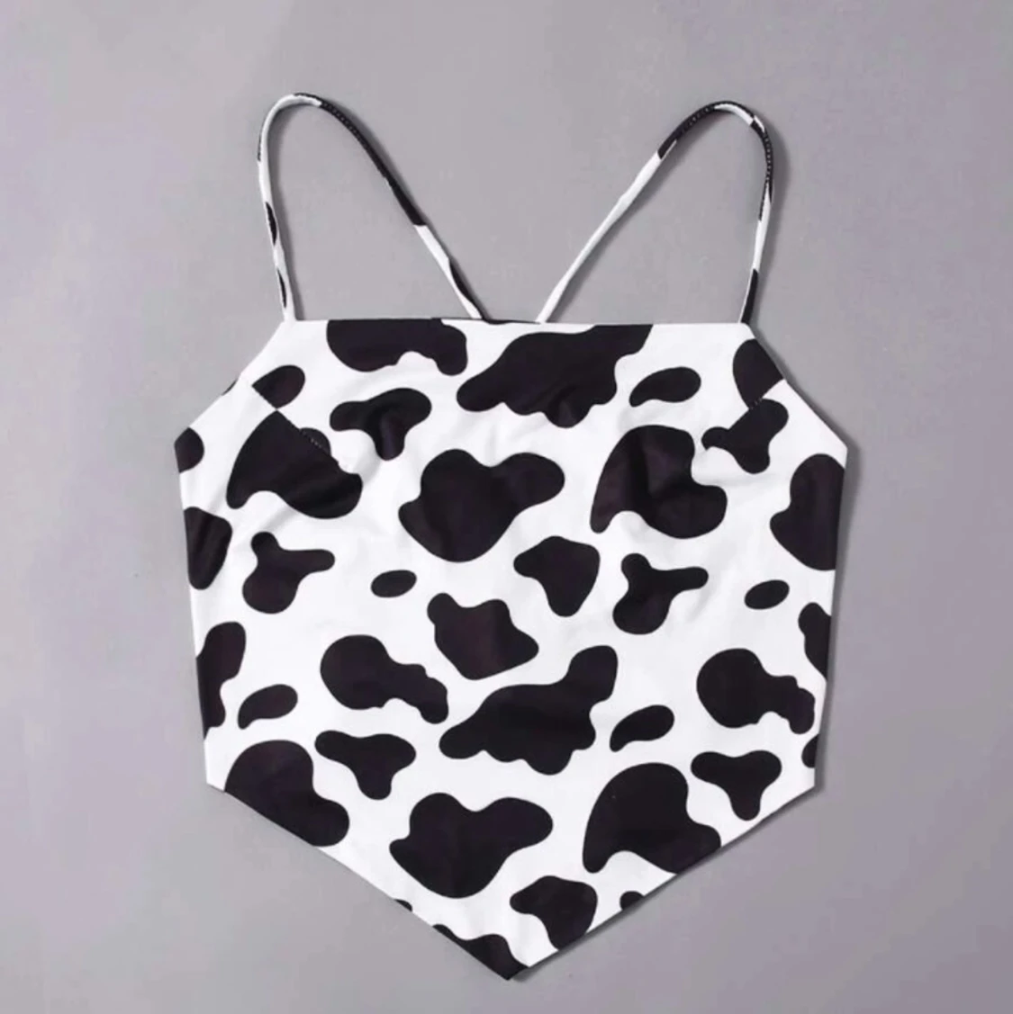 Mönstrad topp med snörning