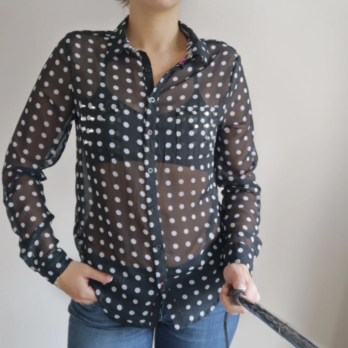 See-through shirt size S