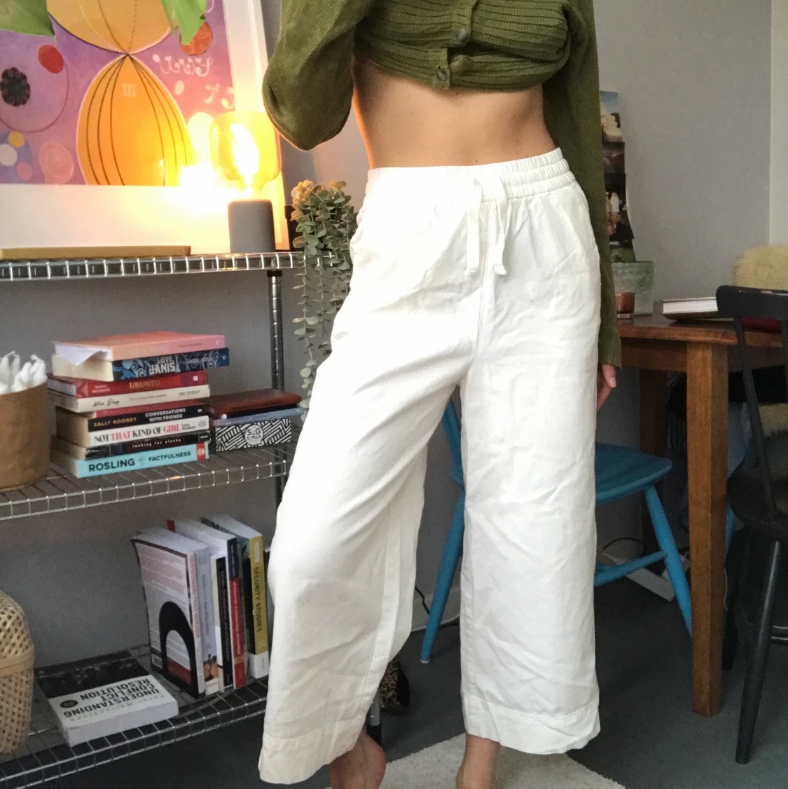 Vita Linnebyxor Monki