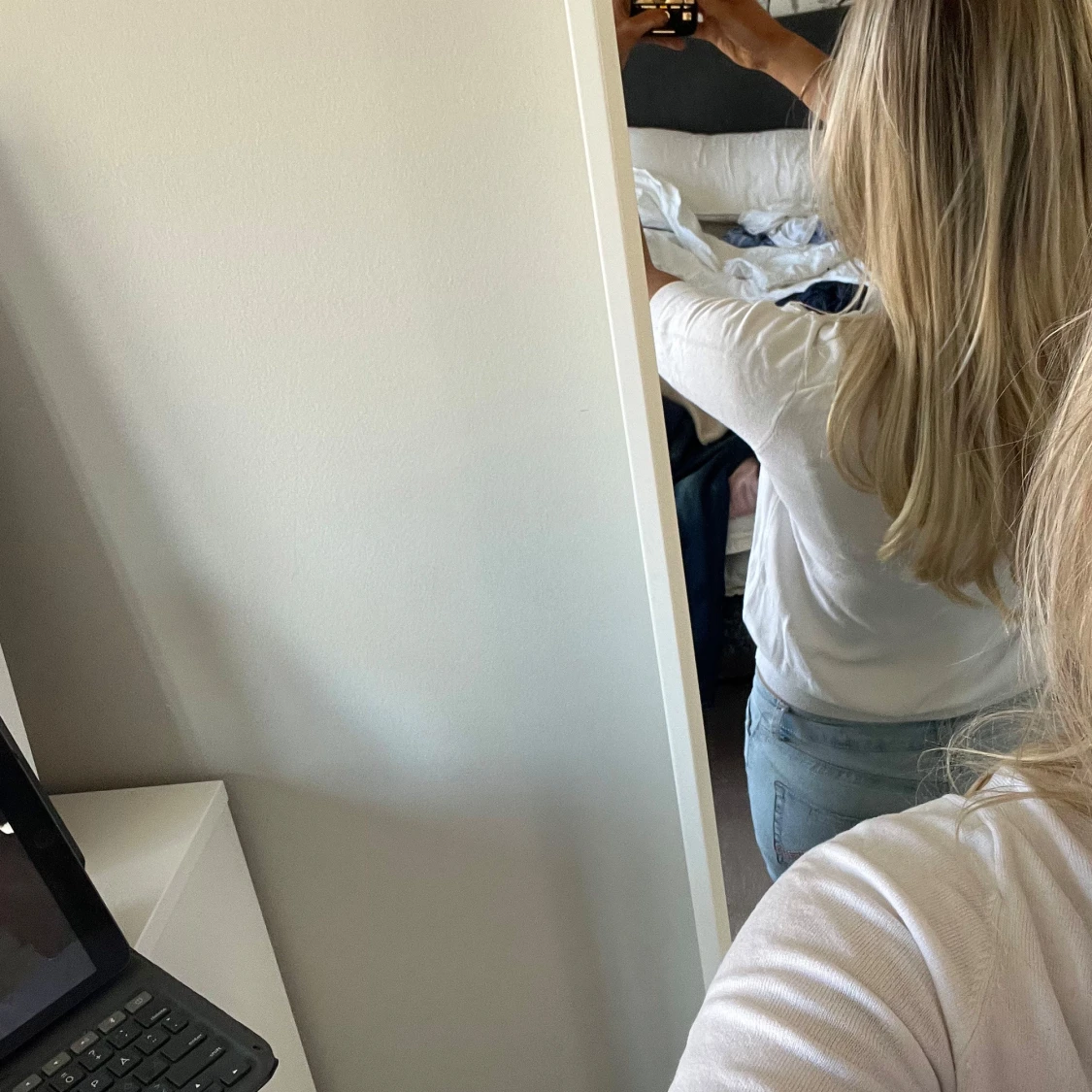 Vit croppad topp - 2