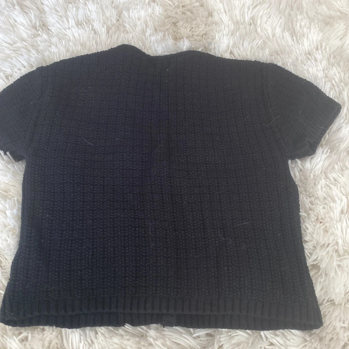 Svart stickad kofta från H&M - 1