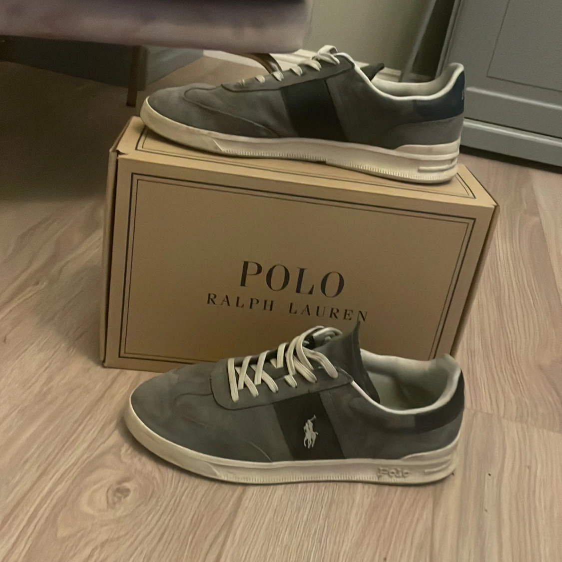 Grå sneakers från Polo Ralph Lauren - 4