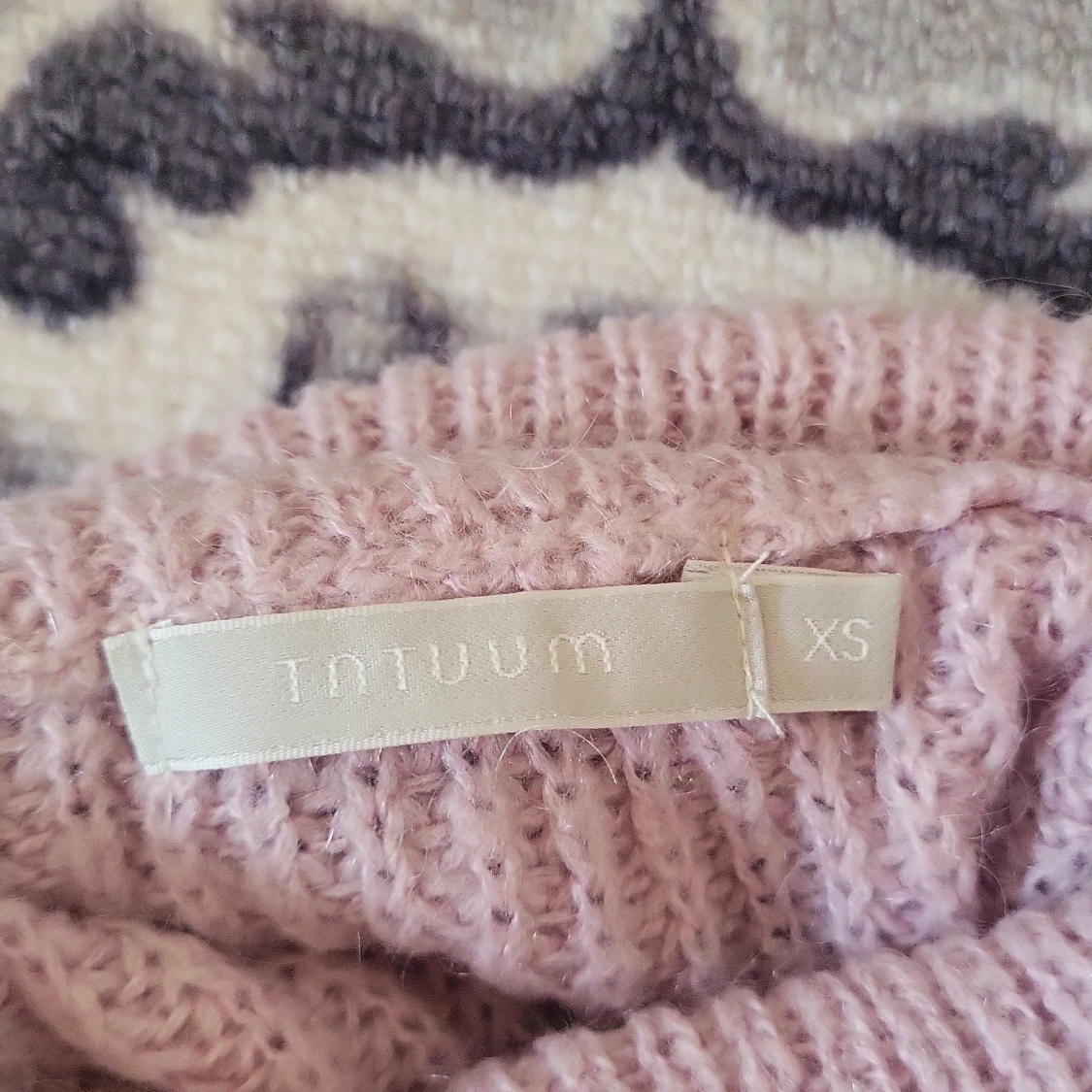 Ljusrosa stickad polotröja - 4