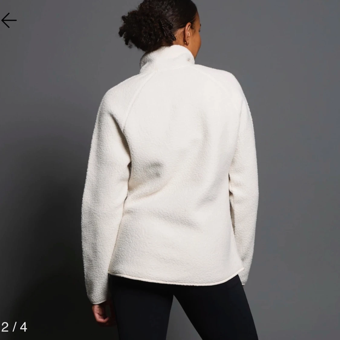 Vit teddy/fleece jacka från Lager 157 - 3