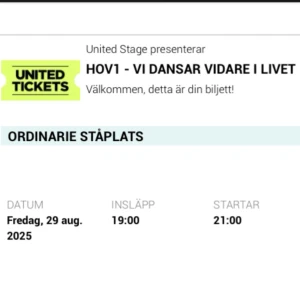 Hov1 Gärdet  - Insläpp 17:00 istället för 19 och konsterstart 20:00 på Gärdet. Kan inte skriva ordet då annonsen blir borttagen, men bilden får tala för sig själv. Min info får man för ett tryggare köp! 