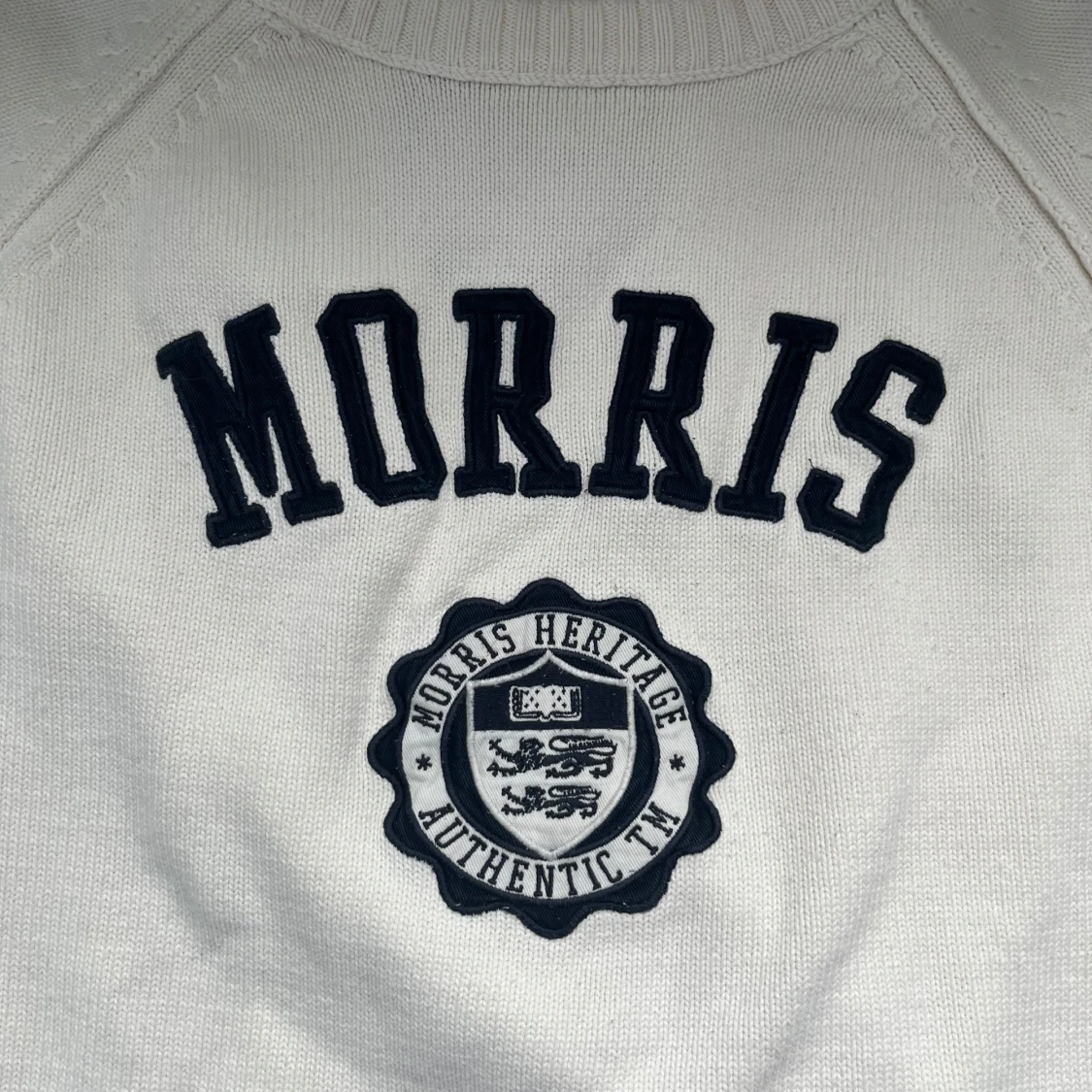 Vit stickad tröja från Morris - 3