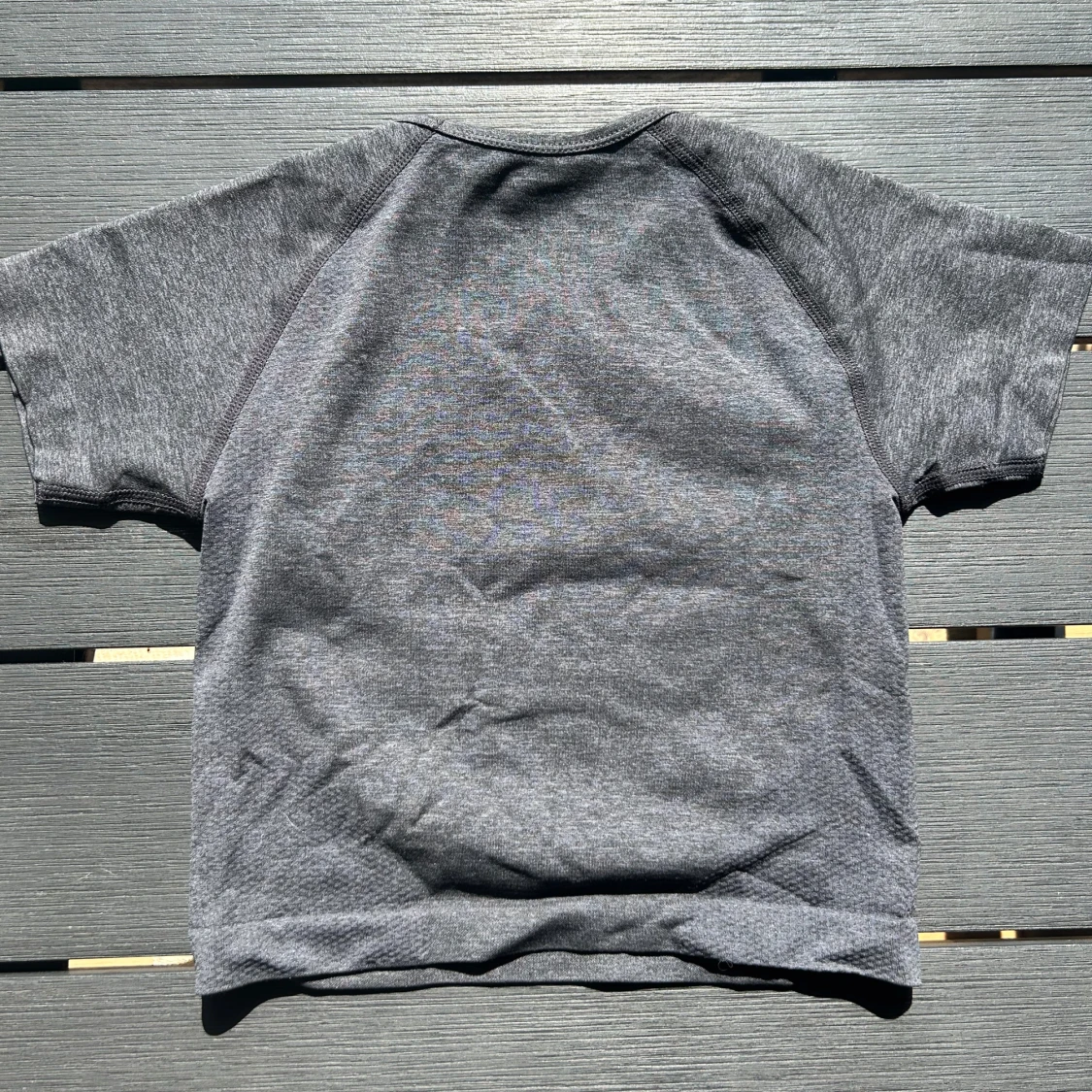 Mörkgrå cropped t-shirt XS - 2
