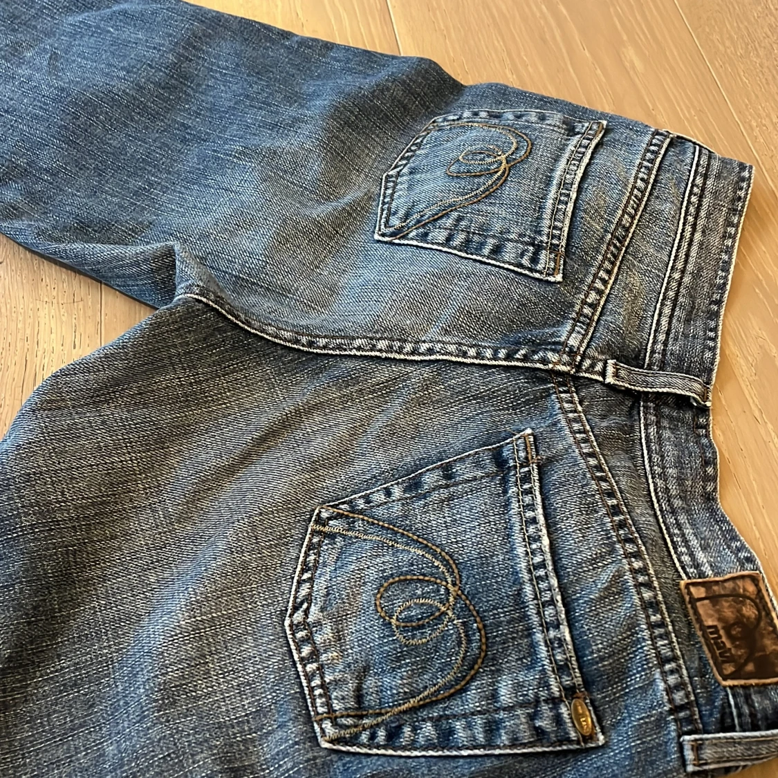 Blå Lågmidjade Jeans  - 2