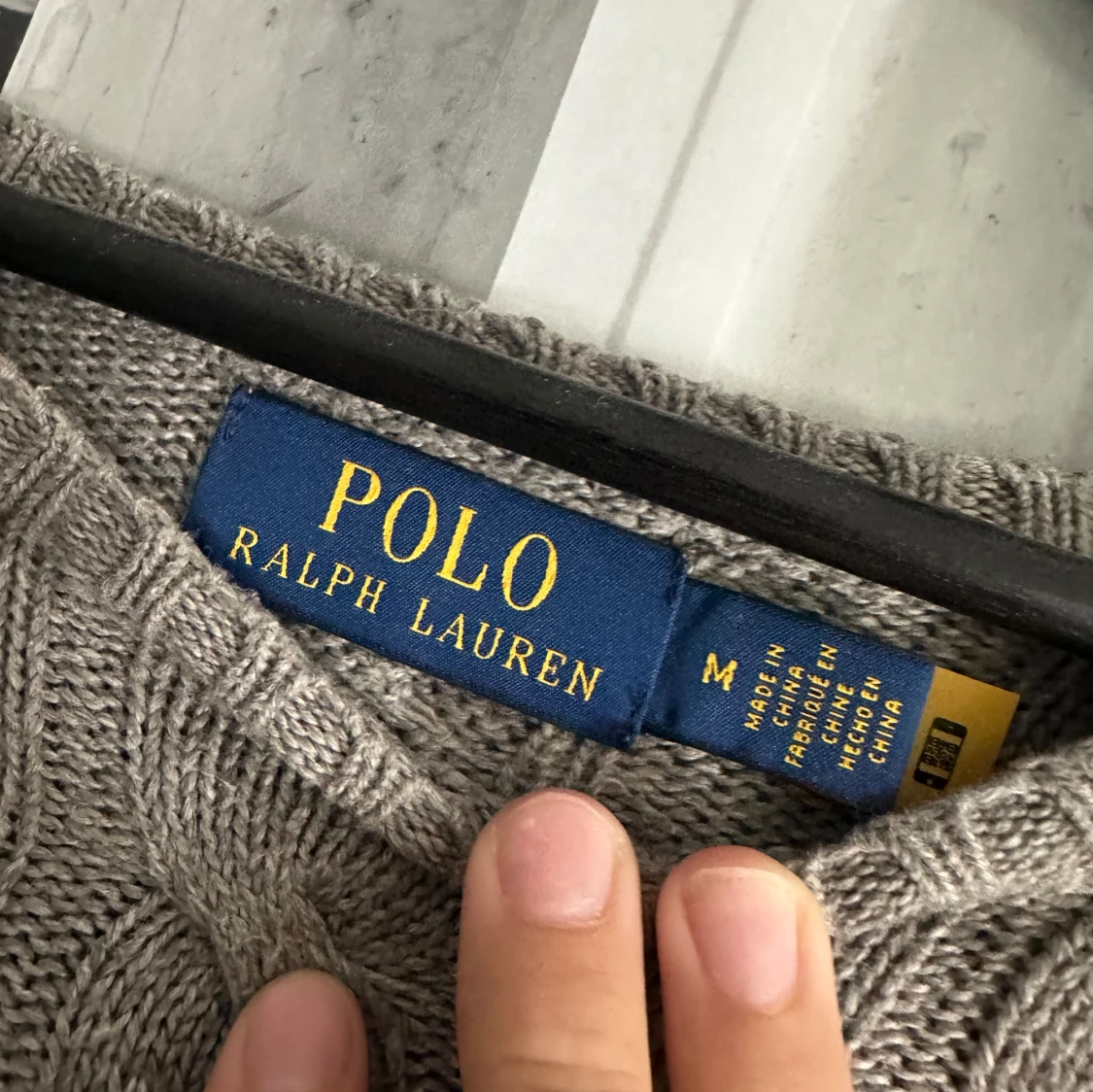 Grå kabelstickad tröja Polo Ralph Lauren - 1