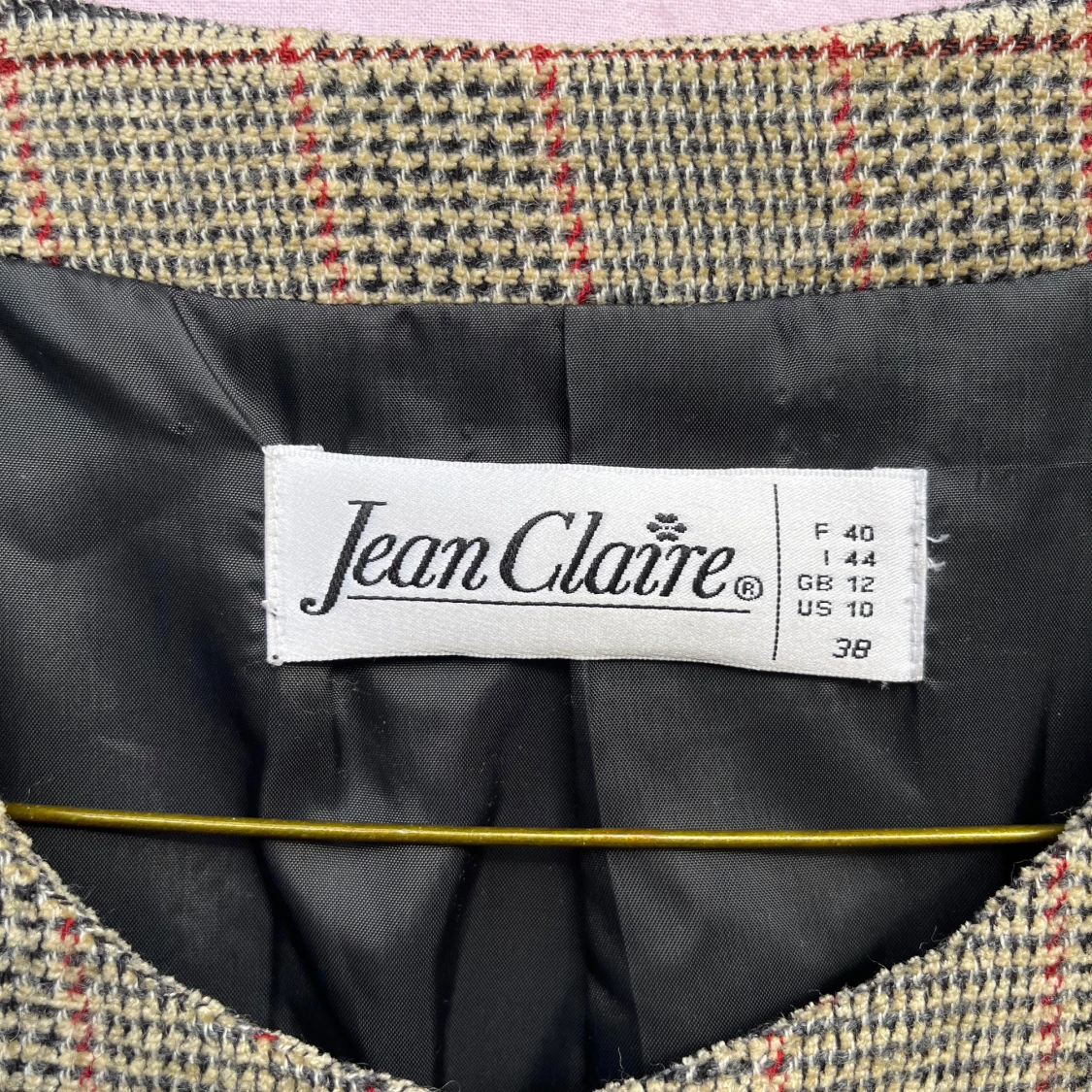Rutig kavaj från Jean Claire, stl 38 - 2
