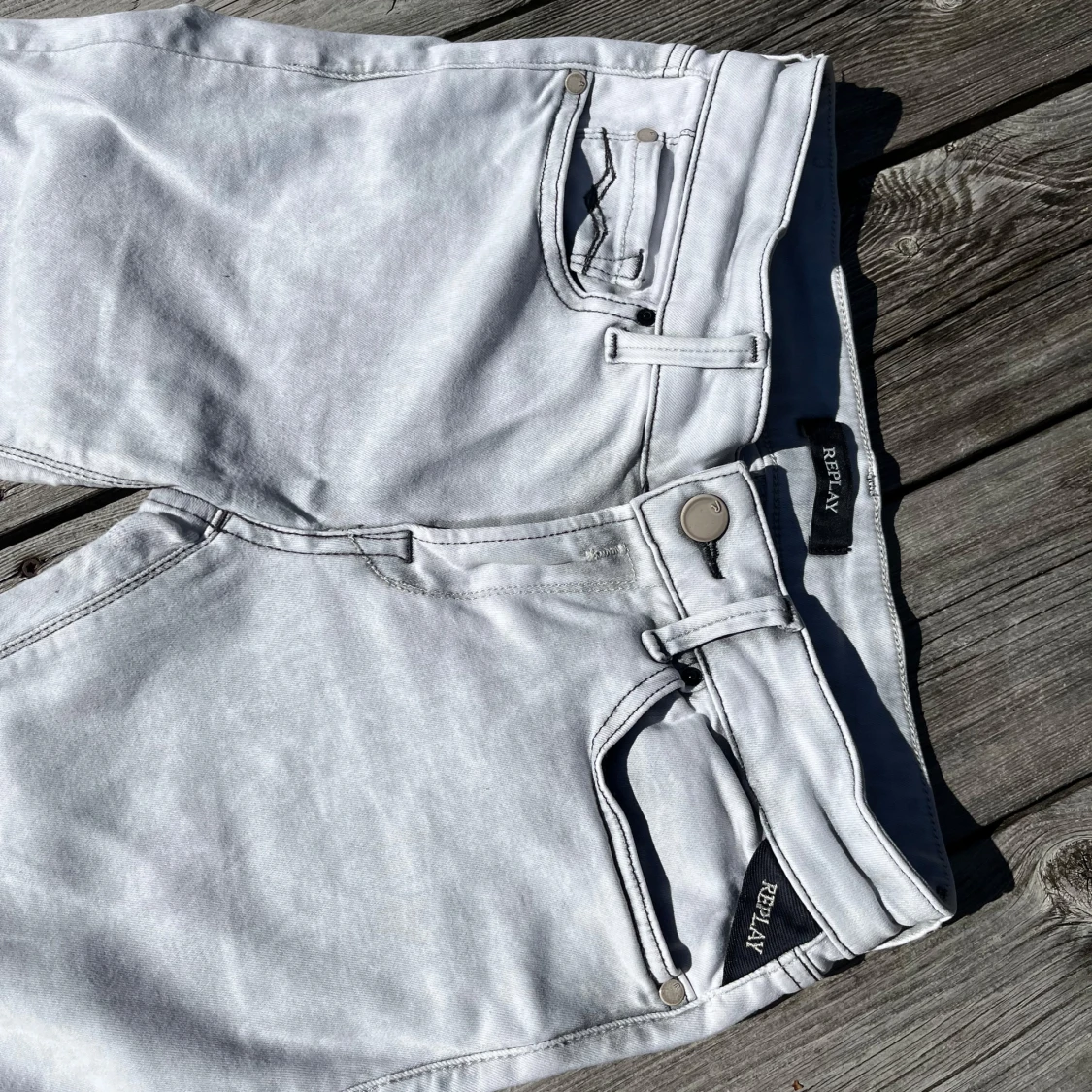 Replay ljusgrå jeans LUZ 27/32 - 1