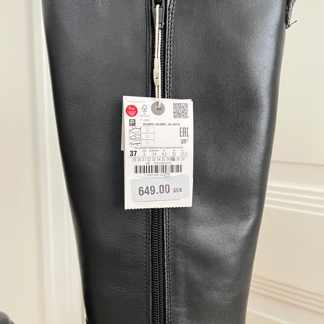 Svarta läderstövlar från Zara - 3