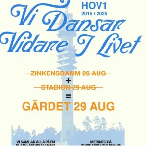 Hov1 Biljett Stockholm  - Säljer min hov1 biljett till Gärdet 29 augusti 🤗💗