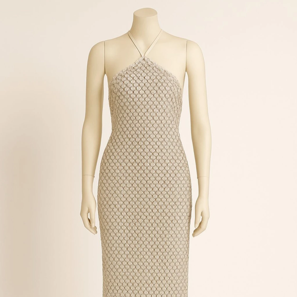 Champagnefärgad långklänning Hazel - 4