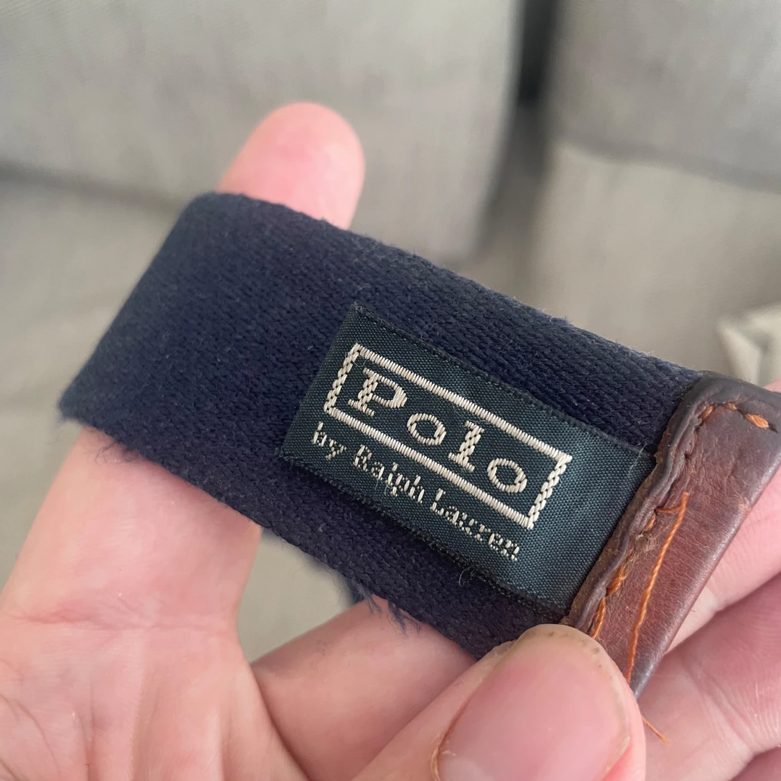 Mörkblå Polo Ralph Lauren bälte - 2