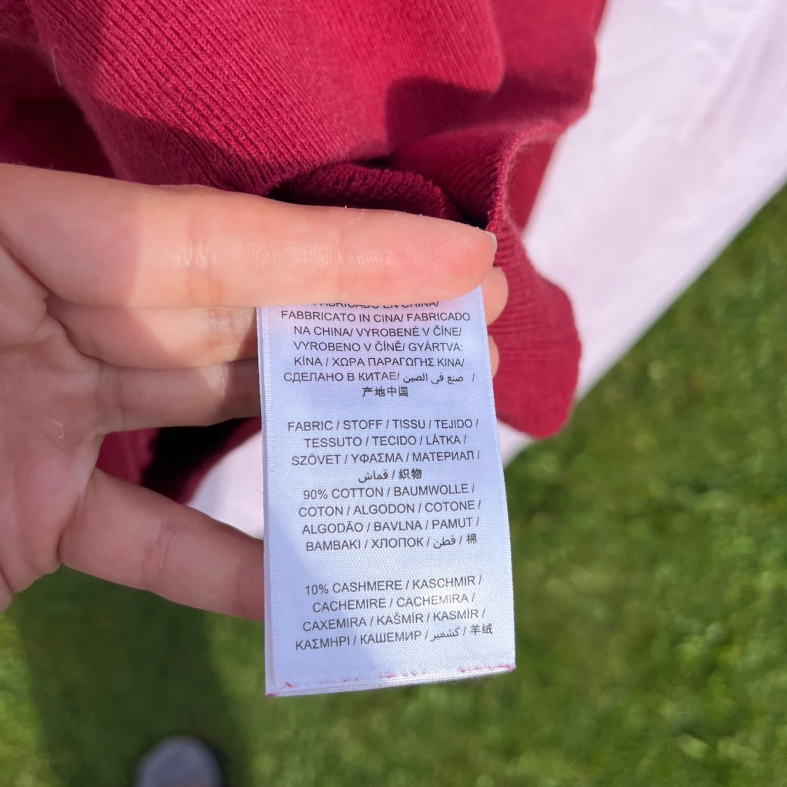 Röd pikétröja från GANT i kashmirmix - 3