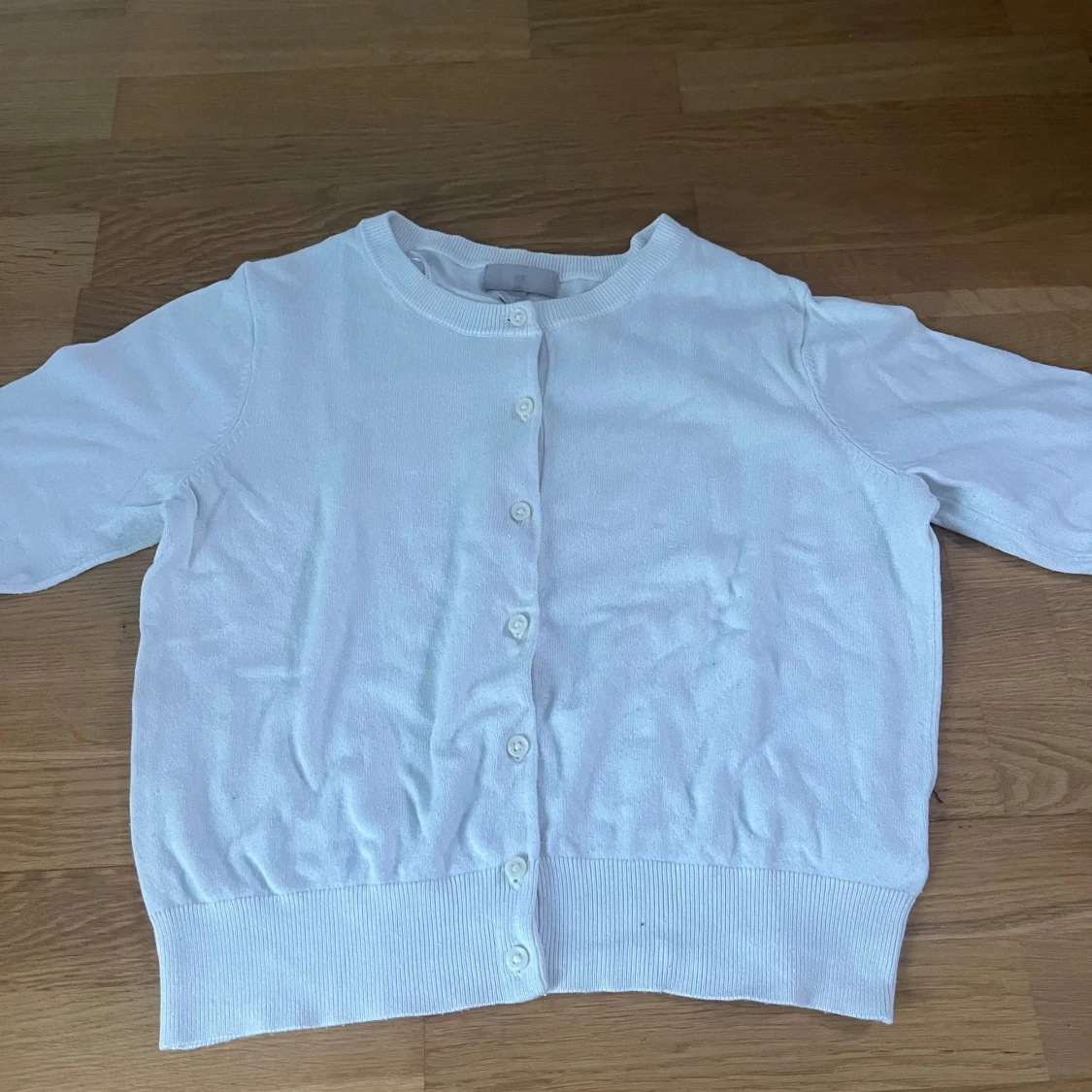 Vit kofta från H&M i bomull - 1