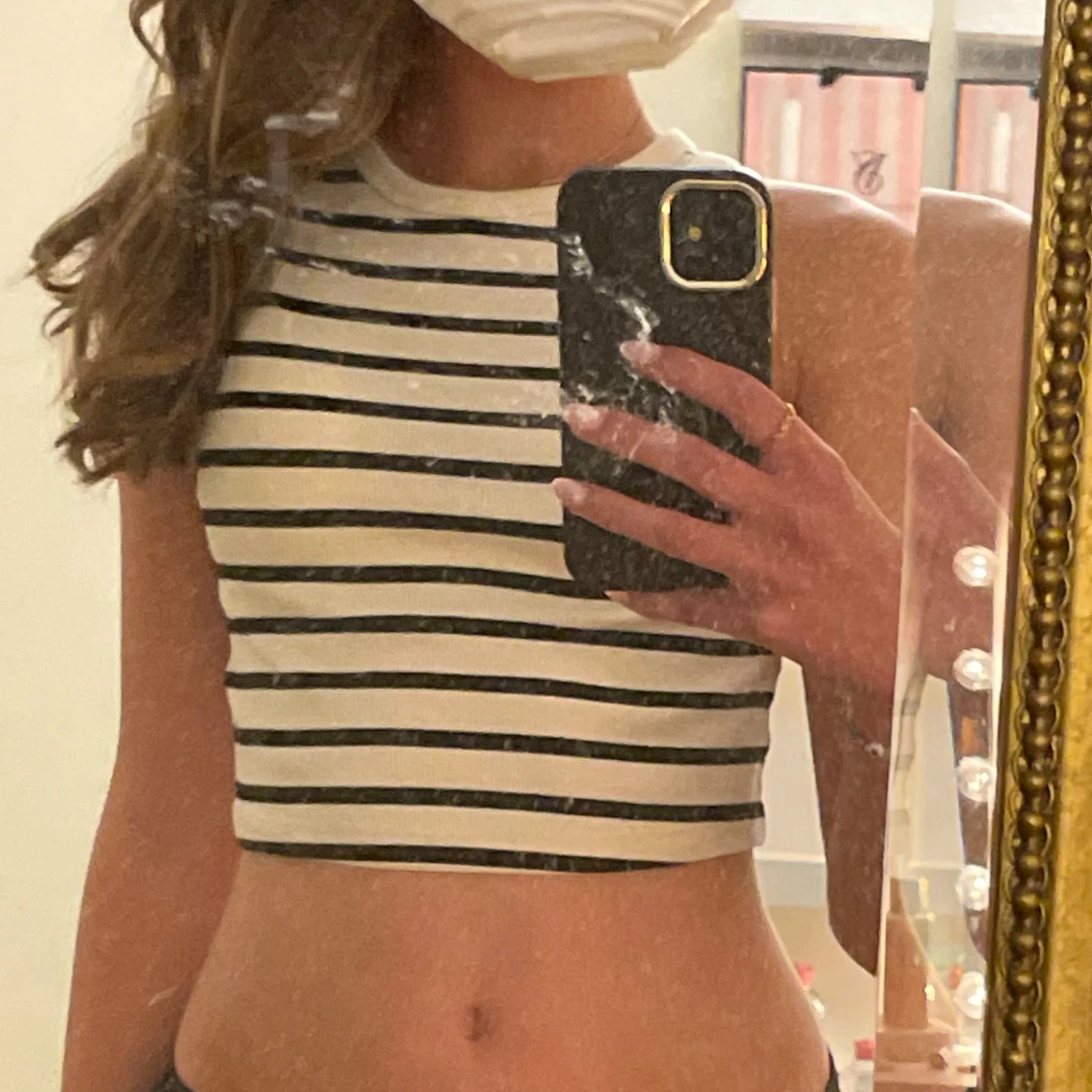 Randig croppad linnetopp från H&M - 2