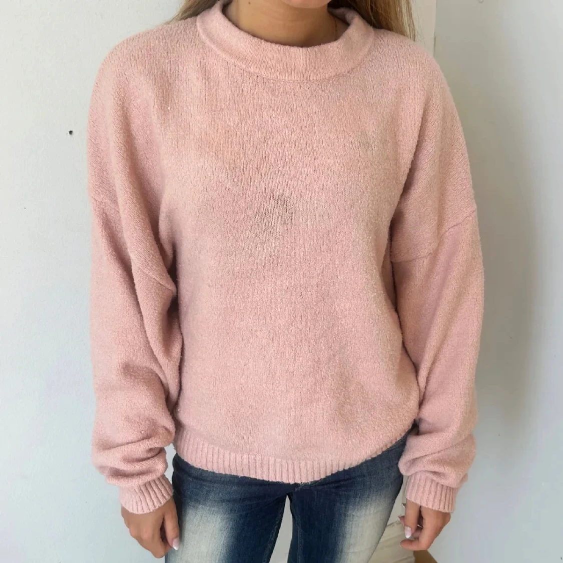 Rosa stickad tröja 💕