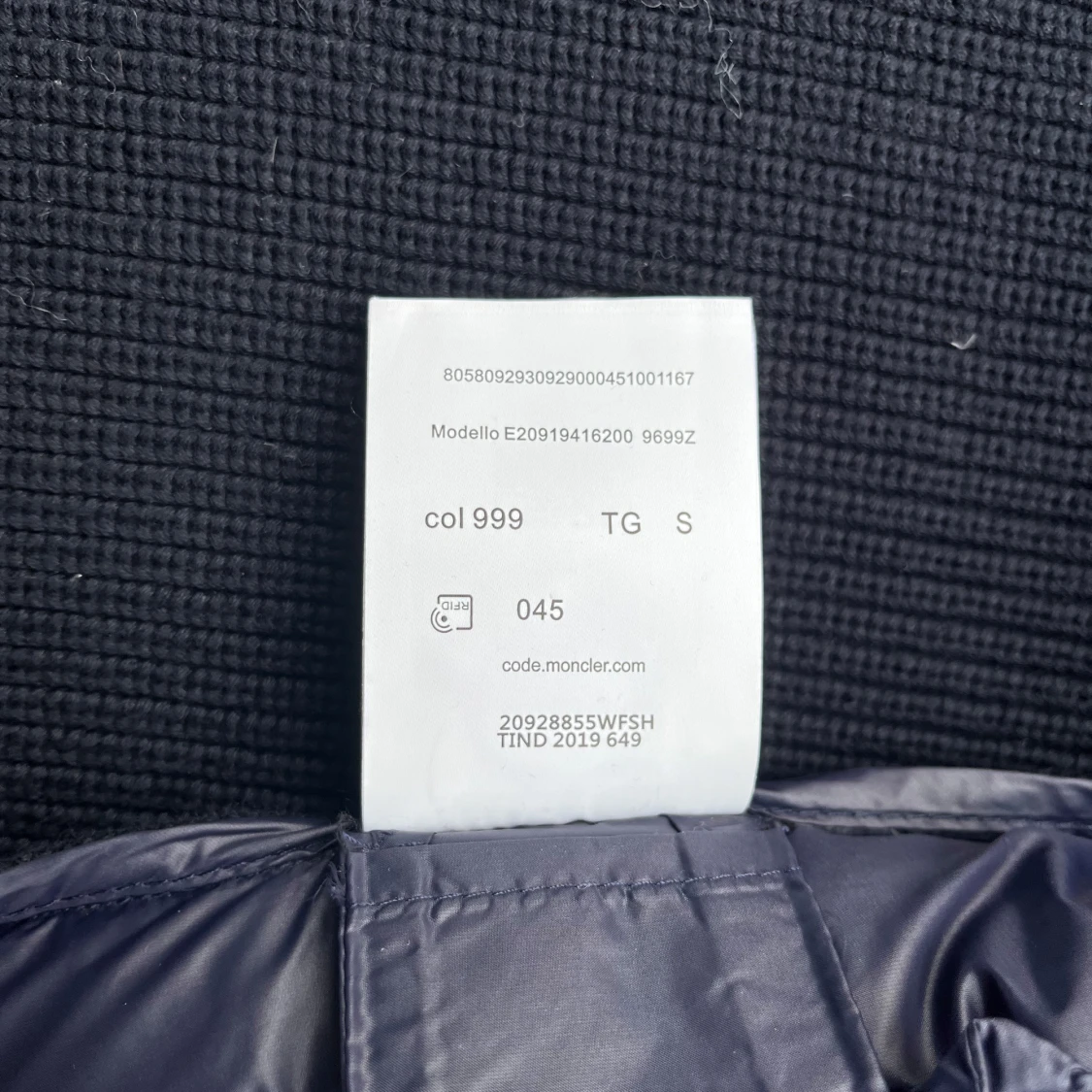 Mörkblå pufferjacka från Moncler S - 3