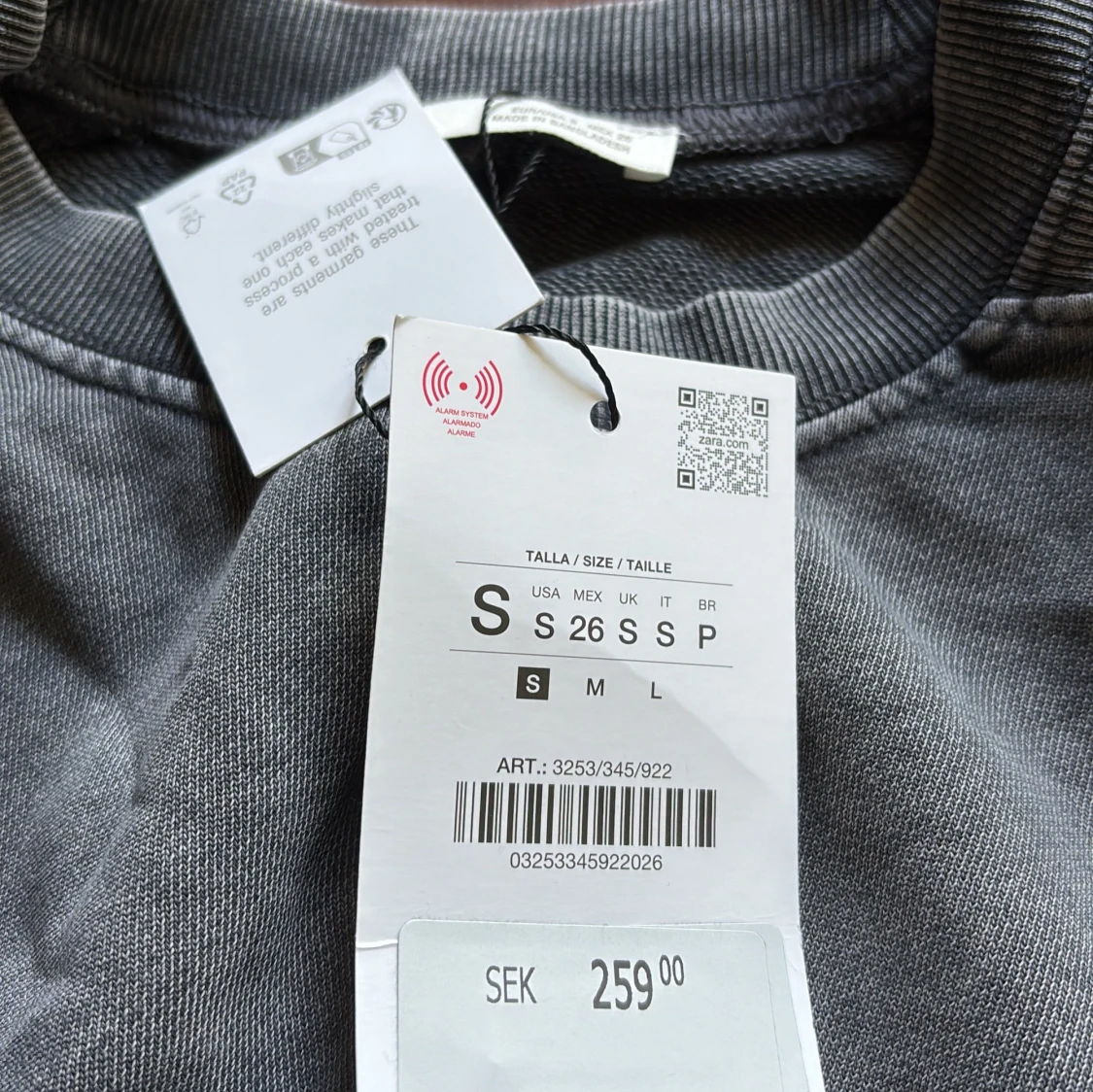 Grå loose sweatshirt från Zara - 2