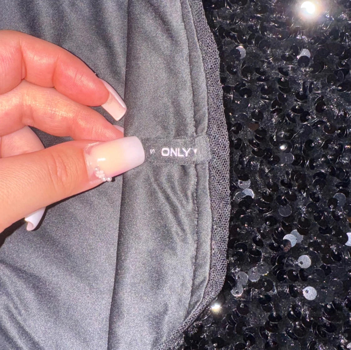 Svart paljett-tubtopp från ONLY - 2