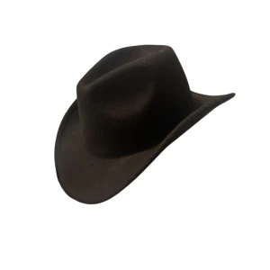 Brun cowboyhatt  - Stilren brun cowboyhatt med klassisk form och böjd brätte. Tillverkad i 100% polyester och storlek 57. Perfekt accessoar för dig som vill sticka ut med western-vibe.
