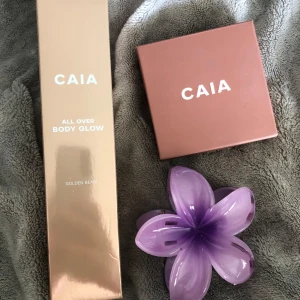 CAIA Body Glow Golden Beam + CAIA borste - Säljer CAIA All Over Body Glow i nyansen Golden Beam. Och CAIA Body Glow Brush, och en hårklämma till. Borsten är orörd, och den andra har jag endast öppnat och testat en pump, alltså helt ny oxå.