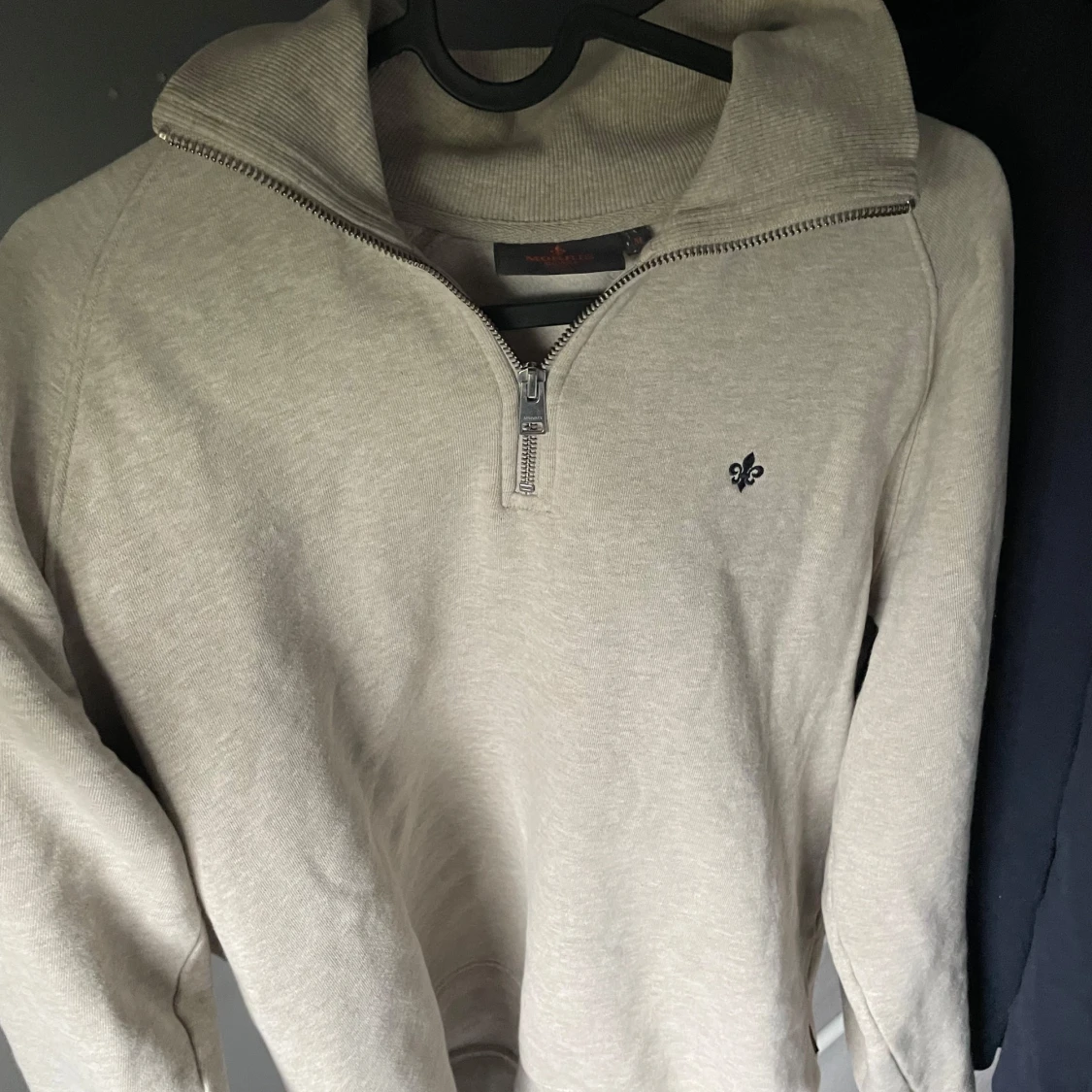 Beige half zip tröja från Morris