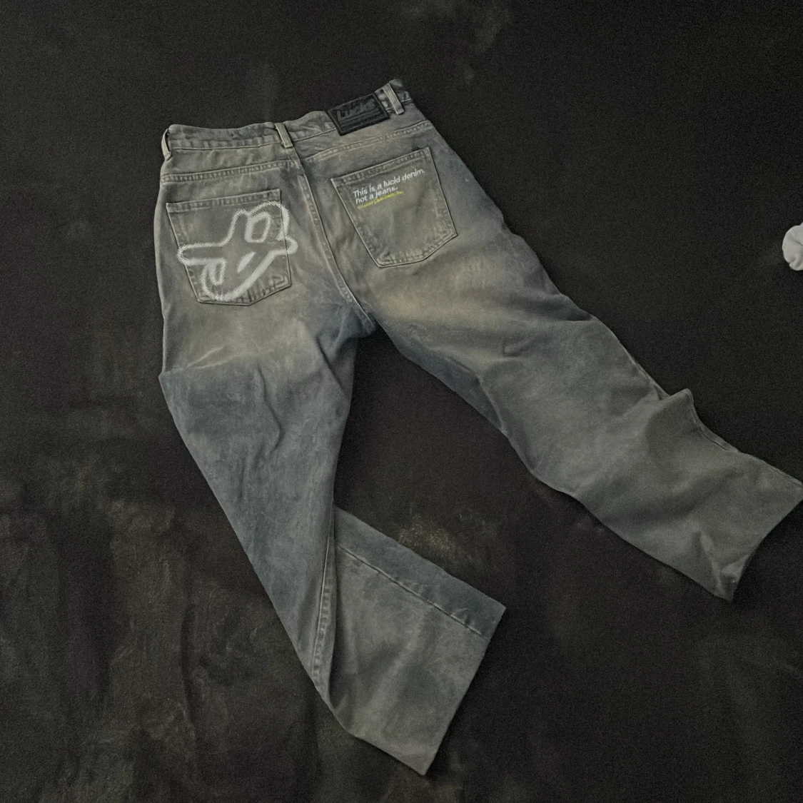 Lucid Club Outer ljusgrå denimbyxor - 1