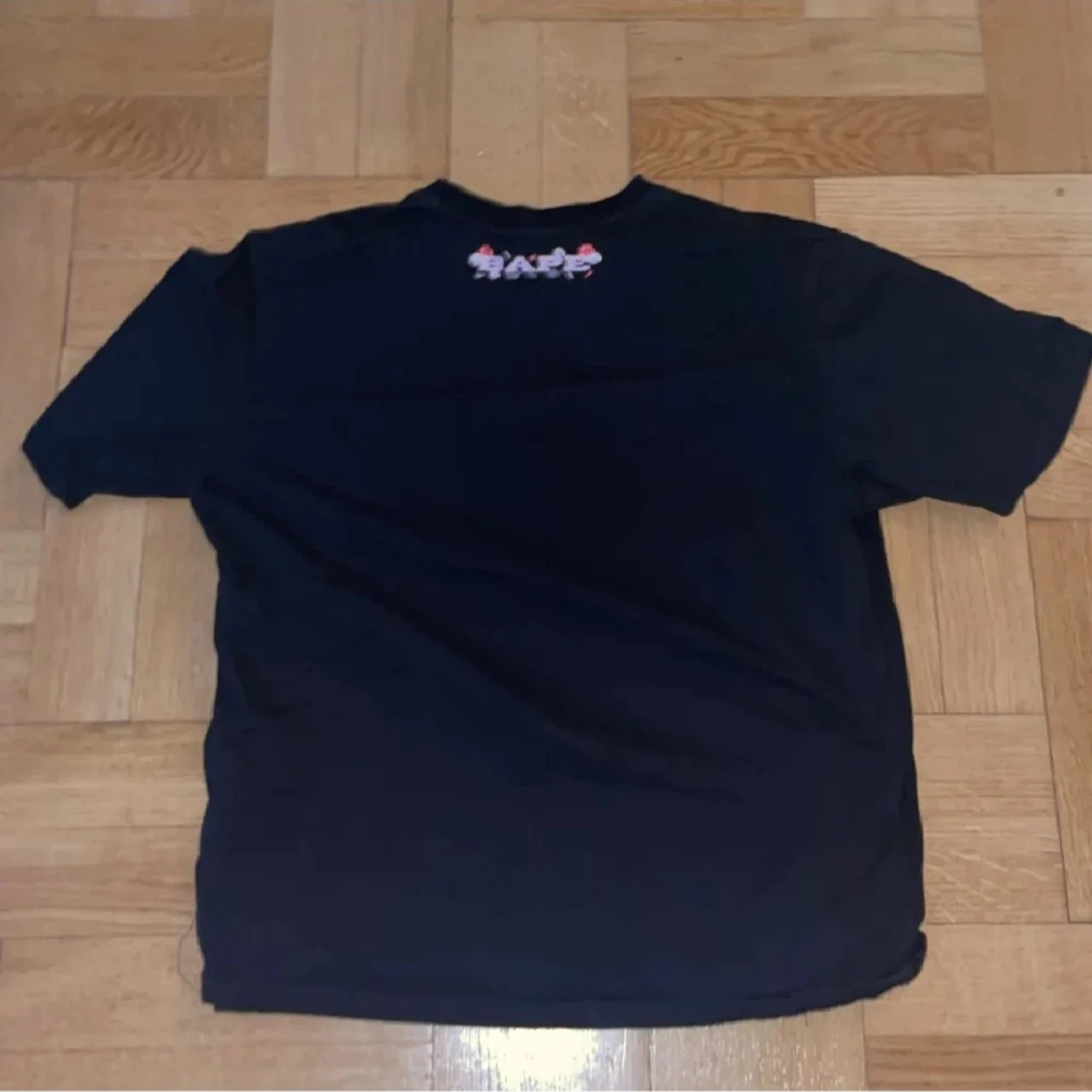 Svart Bape t-shirt med blått tryck - 1