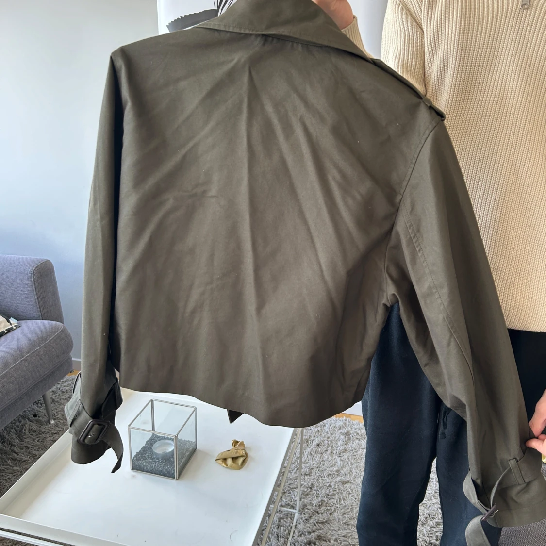 Grön trenchcoat - 1