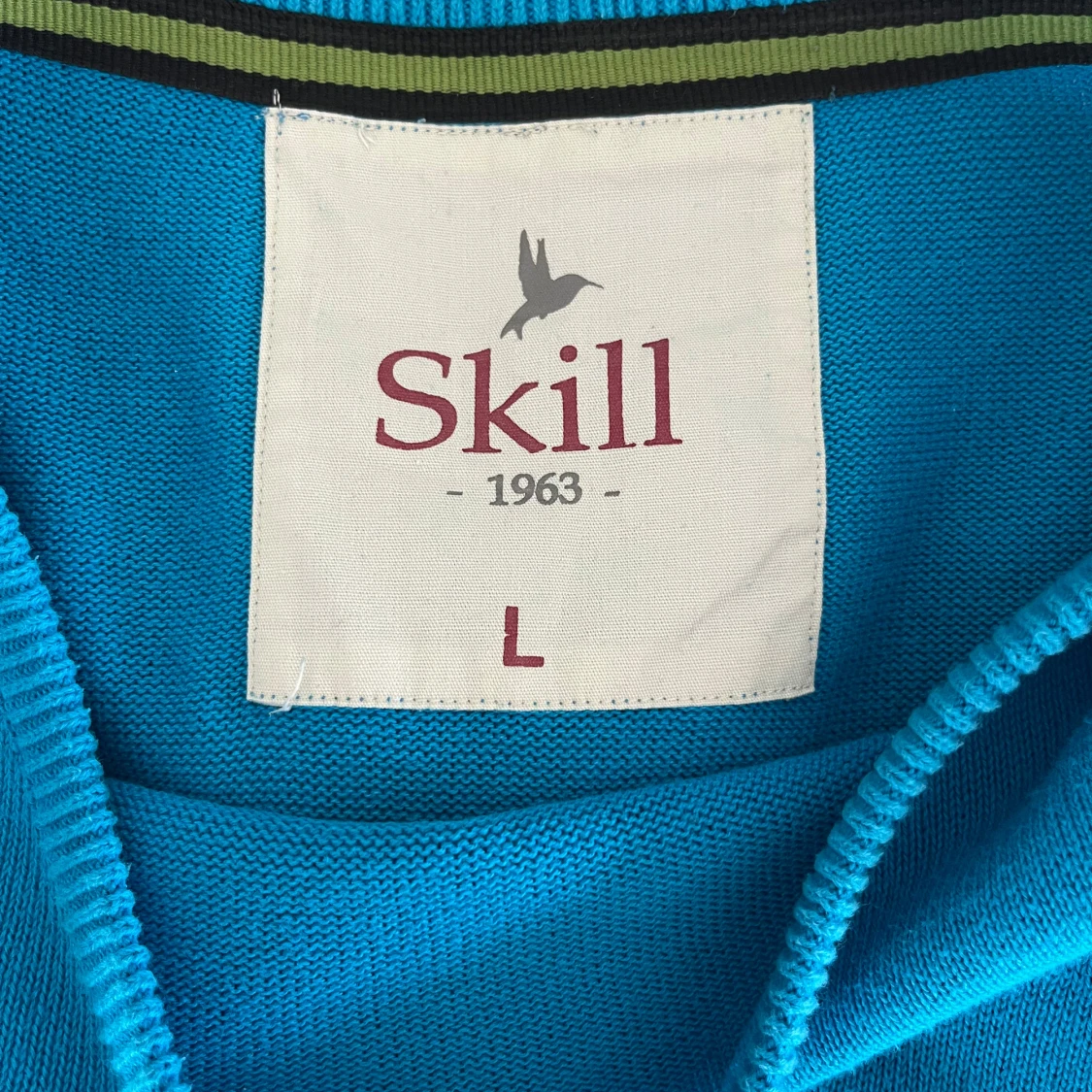 Over size blå stickad tröja från Skill - 3