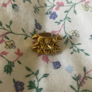 Edblad ring - Säljer min Edblad ring med nitar! Den är i den minsta storleken 16.00. Den är lite sliten på toppen av bitarna och på baksidan men inget man lägger direkt märke till!